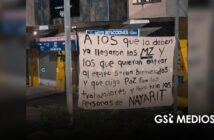 Colocan 'narcomantas' en varios puntos de Nayarit