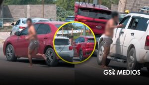 ¿Pedía ayuda? Captan a sujeto con actitud desesperada sobre Av. México
