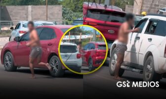 ¿Pedía ayuda? Captan a sujeto con actitud desesperada sobre Av. México