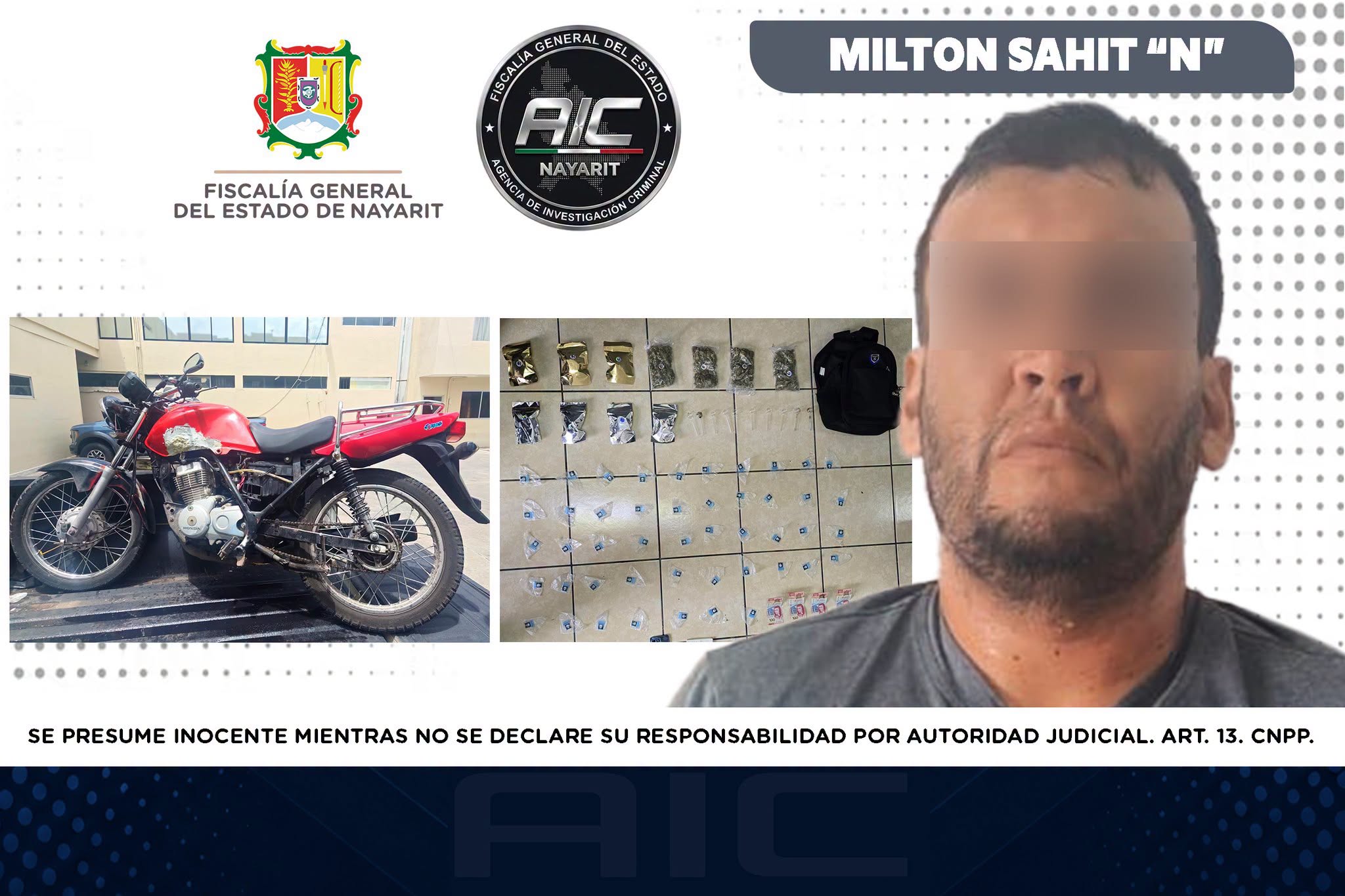 Detienen a presunto vendedor de droga en pleno Centro de Tepic