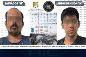 Detienen a dos presuntos narcomenudistas en el Centro de Tepic