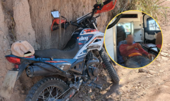 Motociclista derrapa y resulta lesionado en la colonia Bosques del Progreso