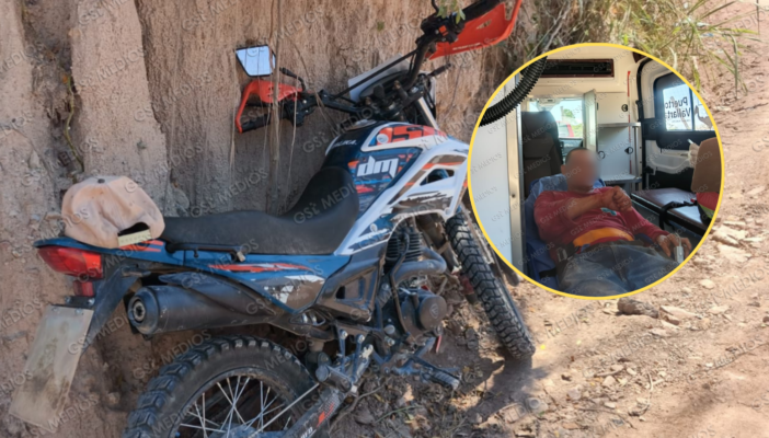 Motociclista derrapa y resulta lesionado en la colonia Bosques del Progreso