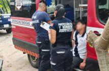 Joven motociclista con lesiones tras derrapar en la colonia Portales
