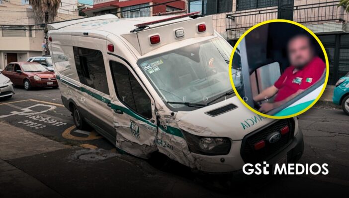 Un chofer de ambulancia del IMSS atropella a peatón al conducir ebrio