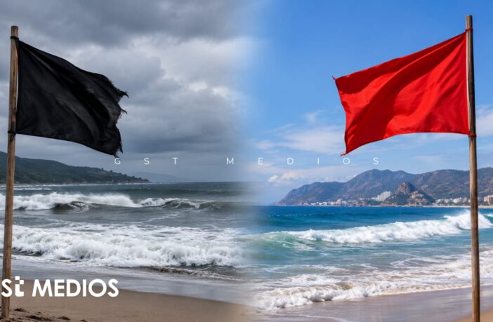 Bandera negra en Compostela y Roja en Bahía de Banderas por condiciones de riesgo en el mar