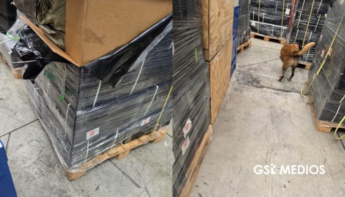 Decomisan más de 5.4 millones de cigarrillos en el AICM; intentaban ingresarlos como bocinas y básculas