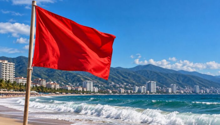 Bandera roja en todas las playas de Vallarta por huracán Trudy