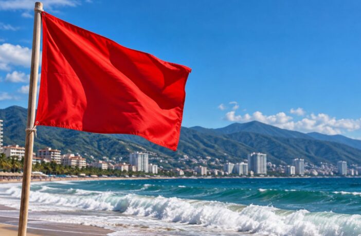 Bandera roja en todas las playas de Vallarta por huracán Trudy