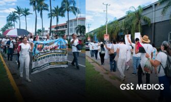 "No hay ni jeringas": trabajadores del IMSS protestan en Vallarta