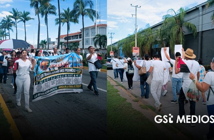 "No hay ni jeringas": trabajadores del IMSS protestan en Vallarta