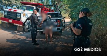 Ebrio, en calzoncillos y lleno de polvo encuentran a sujeto en brecha de Puerto Vallarta