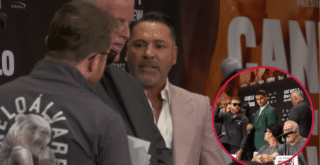 VIDEO: 'Canelo' Álvarez y Óscar de la Hoya protagonizan pelea