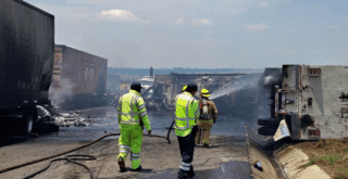 Grave accidente en la Autopista a Los Altos