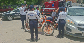 Tremendo choque en avenida Las Torres deja lesionado a un motociclista