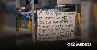 Colocan 'narcomantas' en varios puntos de Nayarit